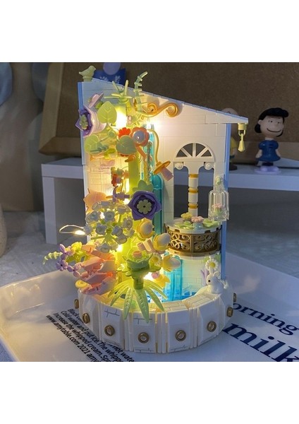 Yeni Çiçek Kulübesi Yapı Taşları Birleştirilmiş Yaratıcı Oyuncaklar Hediyeler (Yurt Dışından)