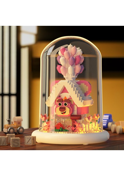 Yeni Yaratıcı Yapı Taşları Buket Ahşap Evler Monte Puzzle Çocuk Oyuncakları Süsler Hediye (Yurt Dışından)