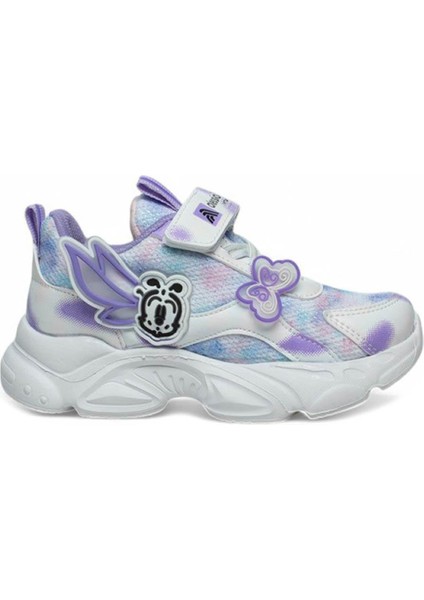 034-25 Simli Kelebek Kız Çocuk Sneaker Beyaz Lila 31-35 fiyatları