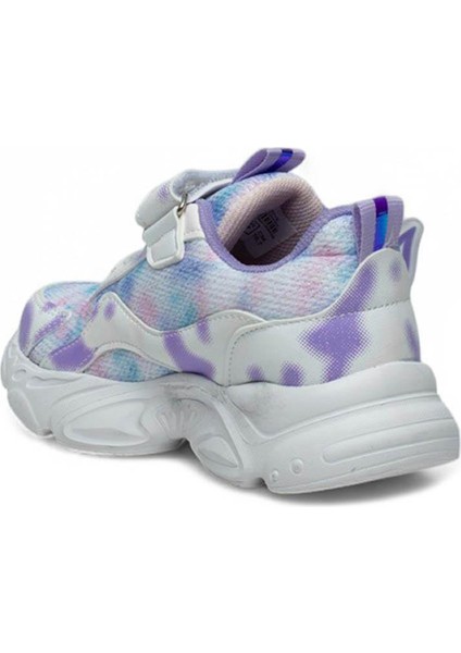 034-25 Simli Kelebek Kız Çocuk Sneaker Beyaz Lila 31-35 modelleri