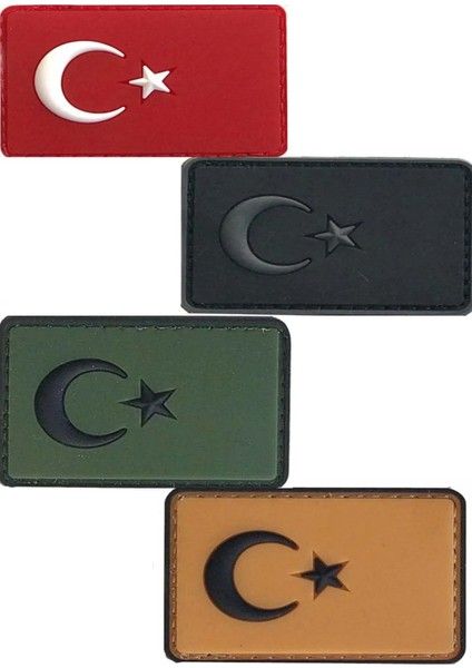 Silikon Türk Bayraklı Pvc Arma