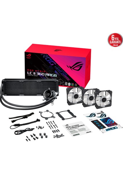 ROG STRIX LC II 360 ARGB AURA SYNC RGB 120MM ADRESLENEBİLİR RGB FAN SIVI CPU SOĞUTUCUSU V3