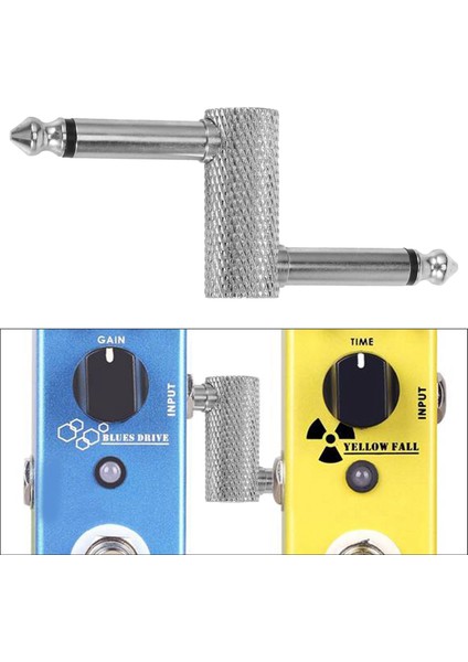 6.35 Adaptör Fişi Pedal Bağlantı Tipi Konnektör Gitar Efekti Için 1/4 Inç Yüksek Dereceli Amfi (Yurt Dışından)