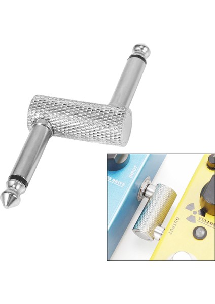 6.35 Adaptör Fişi Pedal Bağlantı Tipi Konnektör Gitar Efekti Için 1/4 Inç Yüksek Dereceli Amfi (Yurt Dışından)
