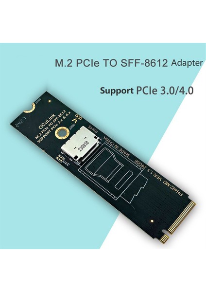 M.2 Nvme Pcıe - Oculink SFF-8611 SFF-8612 Adaptörü Mkey Nvme Nvme U.2 U.3 SSD Için (Yurt Dışından)