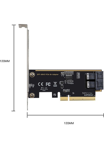 Pcıe 8x'ten 2 Portlu U.2 Adaptör Kartı SFF8643 Çift Nvme SSD X8 Genişletme U2 (Yurt Dışından)