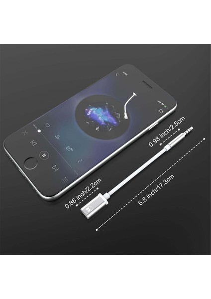 3.5mm Erkek - Tip C Dişi Ses Kablosu, Analog Jak Kulaklık Adaptörü Mp3 Çalar, Dizüstü Bilgisayar, Tablet Için (Yurt Dışından)