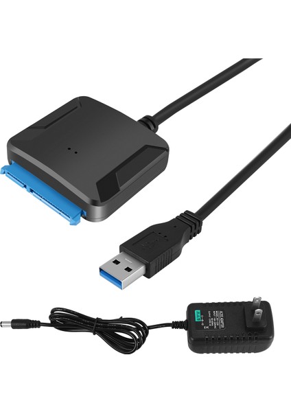Usb'den Sata Veri Kablosu, 2,5/3,5 Inç Usb3.0 Kolay Sürücü Kablosu Sabit Disk Adaptör Kablosu (Abd Fişi) (Yurt Dışından)