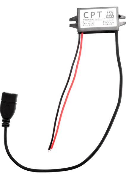 Araba Güç Dönüştürücü Dc 12V Ila 5V 3A Voltaj Tek USB Adaptör Konnektörleri Telefon Şarj Ses Için (Yurt Dışından)