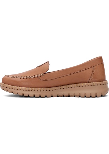 D25YA-3265 Kadın Deri Casual Ayakkabı Taba modelleri