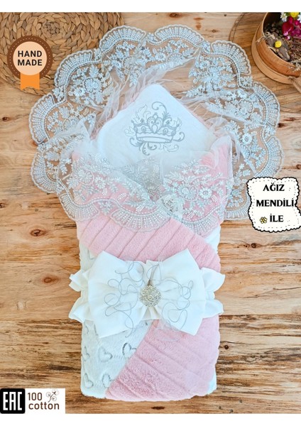 Yenidoğan Unisex Bebek Kundağı & Hastane Çıkışı & Dantelli Dış Kundak