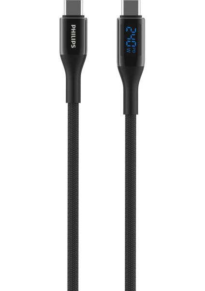 DLC4582C/00 240W Usb-C To Usb-C Örgülü Hızlı Şarj Kablosu 1,25M