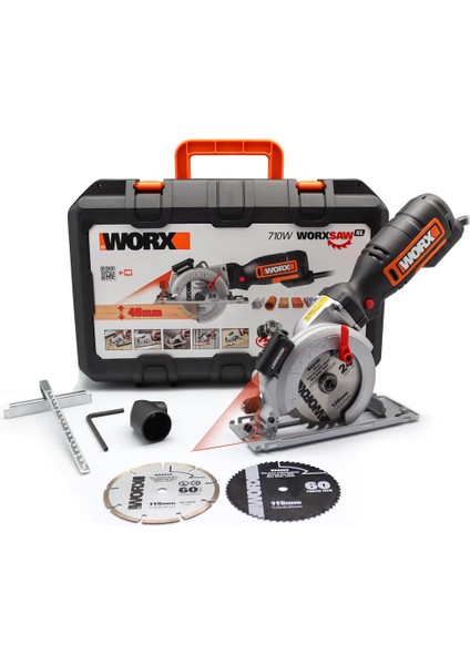 WX427 710WATT Profesyonel Çok Amaçlı Lazerli Daire Testere