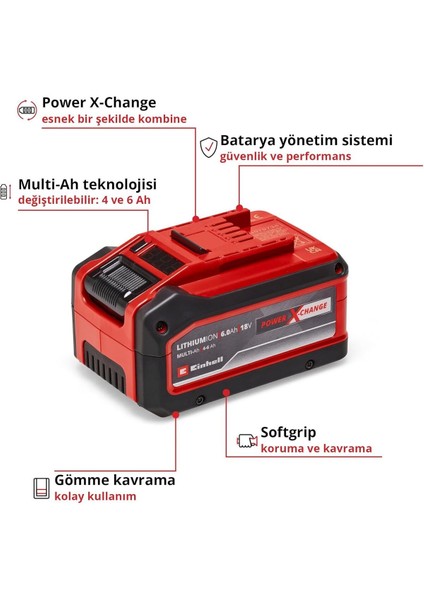 Pxc Plus 18V 4-6AH Multi-Ah Power-X-Change 6 Ah Yedek Plus Akü - 4511502