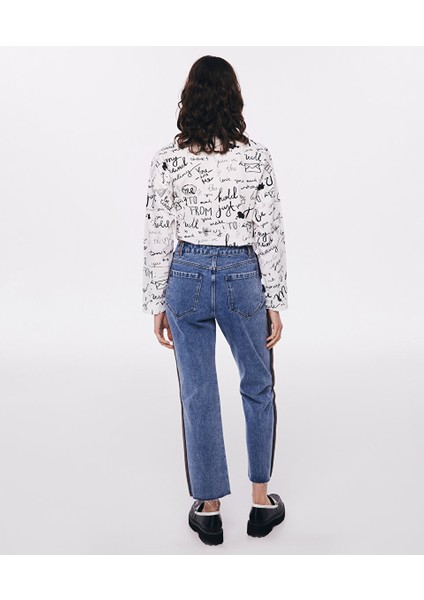 Raw Edge Detaylı Jean Pantolon
