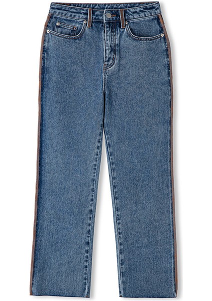 Raw Edge Detaylı Jean Pantolon