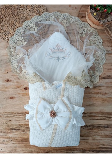 Triko Örgü Kız Erkek Bebek Batttaniyesi Kundağı Kalın Dantelli Yenidoğan Hastane Çıkışı Hediyelik fiyatları