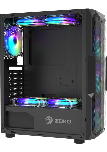Aquarıus 4X12CM Argb Fan Mesh Panel Temperli Atx Bilgisayar Kasası