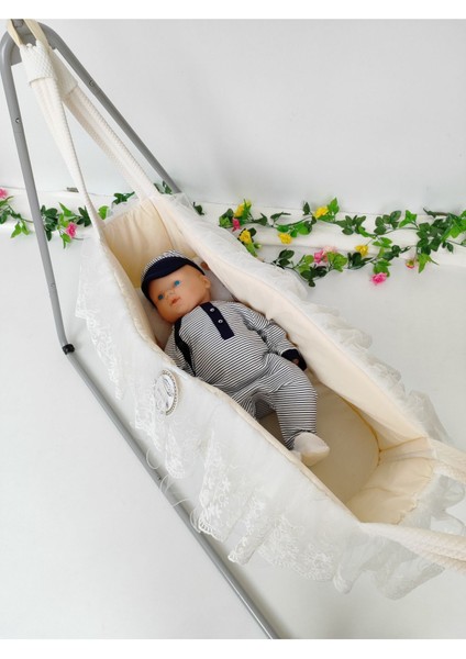 Anne Yanı Bebek Salıncağı Metal Hamak Taşınabilir Beşik Portatif Katlanır Pamuklu Taşıma Kundak modelleri