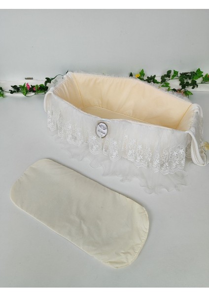 Anne Yanı Bebek Salıncağı Metal Hamak Taşınabilir Beşik Portatif Katlanır Pamuklu Taşıma Kundak