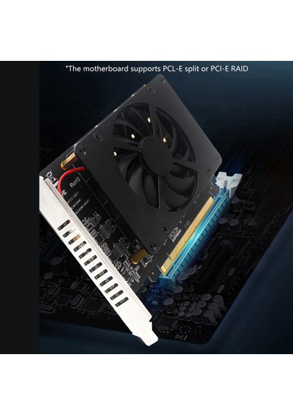 PCIEX16 Nvme M2 Mkey SSD Dizi Genişletme Adaptörü Kartı Anakart Pcıe Bölünmüş (Yurt Dışından) fırsatları