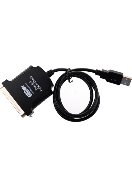 USB → Yazıcı Paralel Port 36PIN Erkek Dönüşüm Kablosu Siyah (Yurt Dışından)