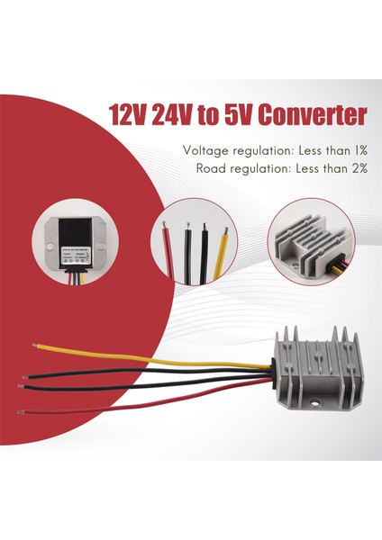 12V 24V Ila 5V 10A Dc Dönüştürücü Regülatör 12 Volt 5 50W Buck Güç Kaynağı (Yurt Dışından)