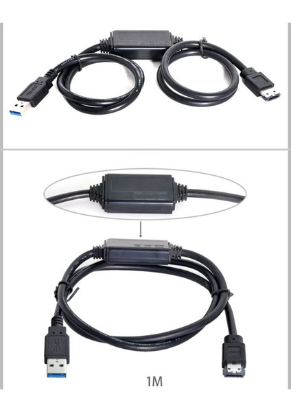 Power Over Esata Dc 5V - USB 3.0 Adaptörü Usb3.0 Hdd/ssd/odd Dönüştürücü Kablo 1m (Yurt Dışından)