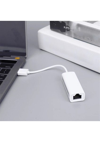Ağ Kartı USB Type-C - RJ45 100M Sürücüsüz Dönüştürücü Kablo Adaptörü Ethernet B (Yurt Dışından)
