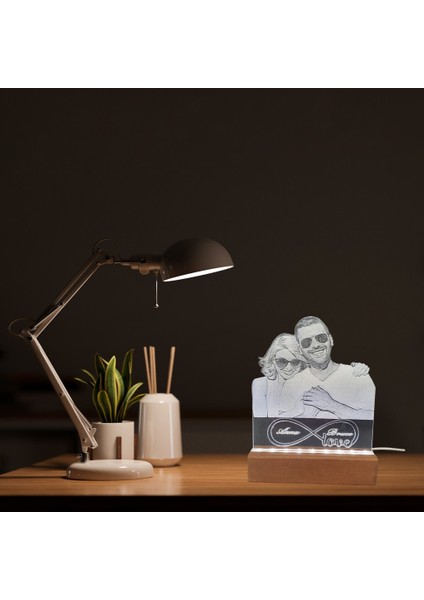 Kişiye Özel Fotoğraflı 3D Model Pleksi LED Dekoratif Gece Lambası