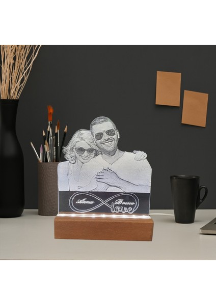Kişiye Özel Fotoğraflı 3D Model Pleksi LED Dekoratif Gece Lambası modelleri