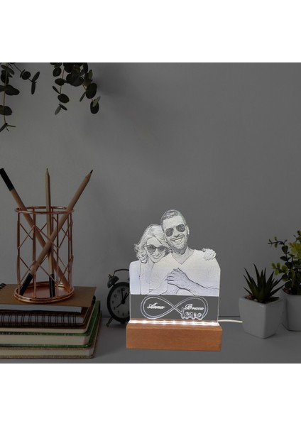 Kişiye Özel Fotoğraflı 3D Model Pleksi LED Dekoratif Gece Lambası fırsatları