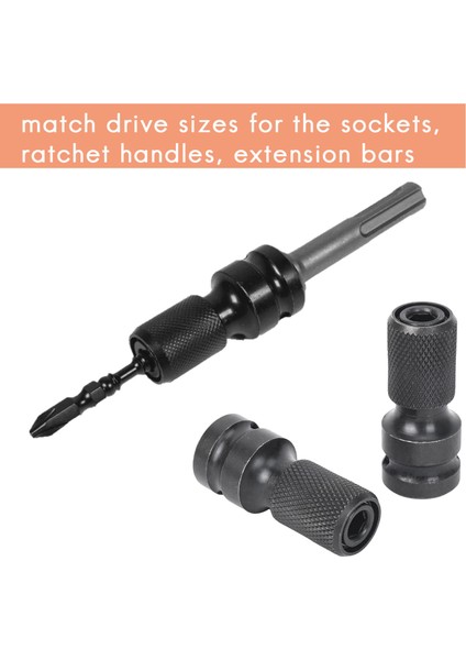 Paket 1/2 Kare Sürücüden 1/4 Altıgen Şaft Soket Adaptörüne Hızlı Çıkarma Mandren Dönüştürücü Darbeli Cırcır Anahtarı Için (Yurt Dışından)