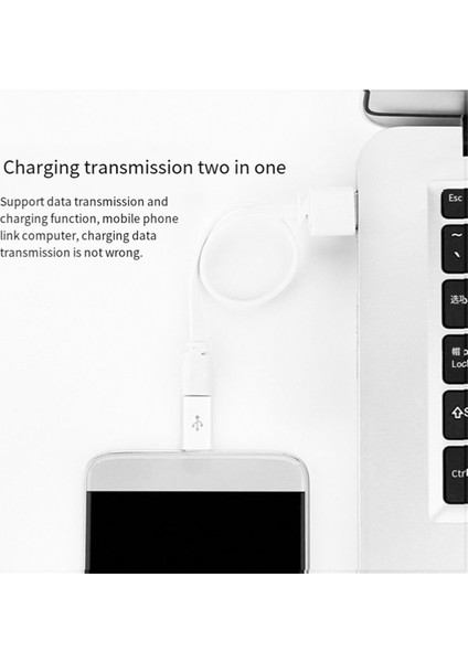 Type-C Dönüştürücü Adaptör Android Mini'den Otg Veri Dönüştürücüye, Beyaz (Yurt Dışından)