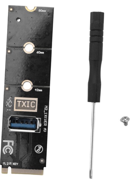 M.2 - Pcı-E X16 Yuvası Adaptör Kartı Ngff Pcie Yükseltici Nvme VGA Uzatma Kablosu Madenci Madenciliği Için (Yurt Dışından)