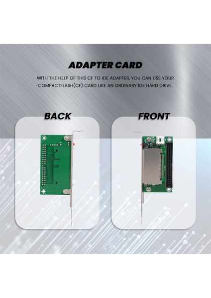 40-Pin Kompakt Flash Kart 3.5 Ide Dönüştürücü Adaptör Pci Braketi Arka Panel (Yurt Dışından)