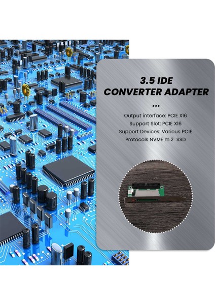 40-Pin Kompakt Flash Kart 3.5 Ide Dönüştürücü Adaptör Pci Braketi Arka Panel (Yurt Dışından)