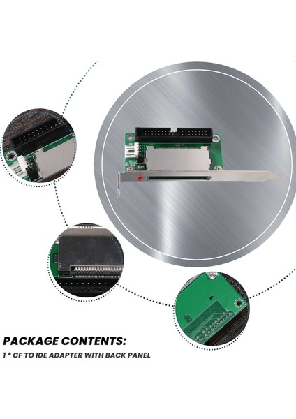 40-Pin Kompakt Flash Kart 3.5 Ide Dönüştürücü Adaptör Pci Braketi Arka Panel (Yurt Dışından)