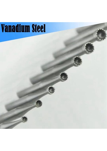 Adet Yuvarlak Bardak Freze - 3/32 Inç Saplı Mücevher Yapımı Freze Tel Yuvarlak Uçlar (Yurt Dışından)