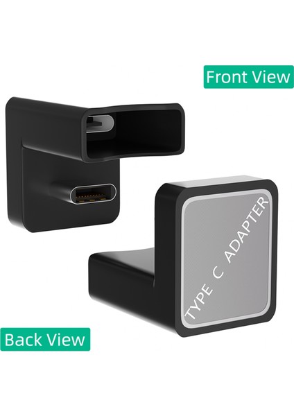 90 Derece USB C Tipi Erkek - Dişi Adaptör, Usb-C 3.1 Tip-C Uzatma Adaptörü Dizüstü Bilgisayar ve Tablet Için (Yurt Dışından)