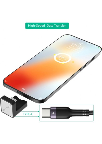 90 Derece USB C Tipi Erkek - Dişi Adaptör, Usb-C 3.1 Tip-C Uzatma Adaptörü Dizüstü Bilgisayar ve Tablet Için (Yurt Dışından)