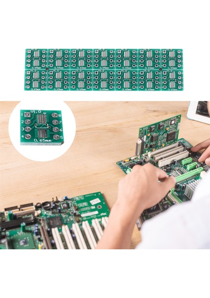 50 Adet Sop8 Ssop8 Tssop8 Smd'den Dıp8 Adaptörüne 0.65/1.27MM Pcb Kartı (Yurt Dışından)