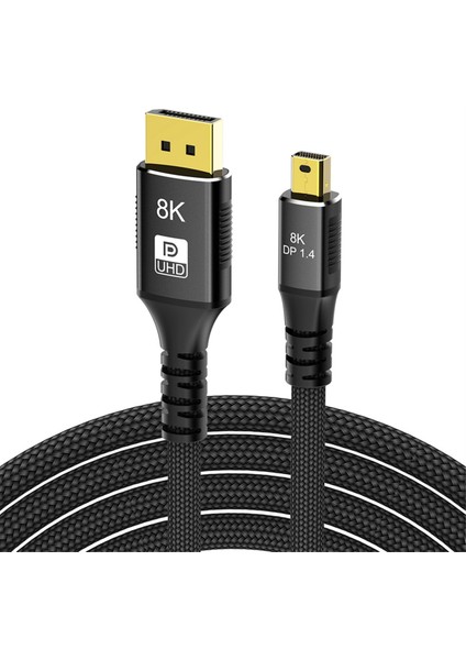 Mini Dp - 1.4 Adaptör Kablosu 8k 60Hz Video Veri Kabloları Monitör Için 3 Metre (Yurt Dışından)