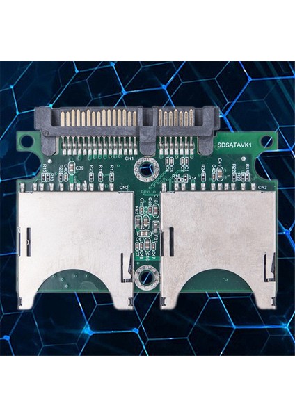 Çift Sd'den Sata'ya Dönüştürücü Endüstriyel Sınıf Adaptör Kartı 15PIN+7PIN Seri (Yurt Dışından)