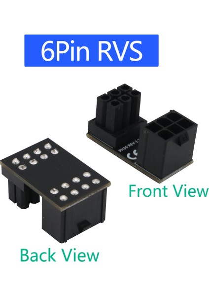 Adet Atx 6pin Dişi-Erkek 180 Derece Açı Güç Adaptörü Dönüştürücü Masaüstü Bilgisayarlar Için Görüntü Kartı (Yurt Dışından)