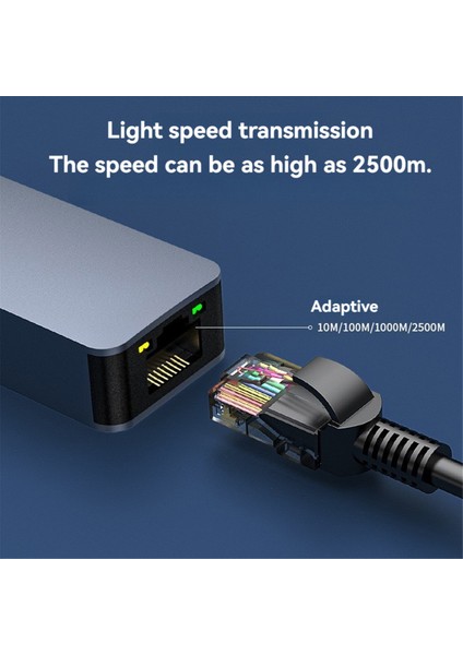 2500MBPS USB C Ethernet'ten RJ45 2.5g Kablolu Adaptör Lan Ağ Kartı Pc Dizüstü Bilgisayar Için (Yurt Dışından)