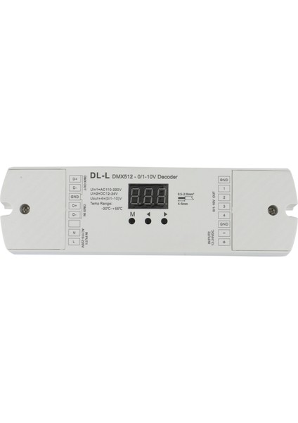 Kanal DMX512 - 1-10V / 0-10V Dönüştürücü, Dc 12V-24V Giriş, 4ch Rdm Sayısal Ekran Sinyal Transformatörü Dl-L (Yurt Dışından)