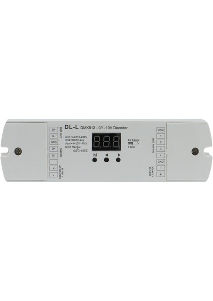 Kanal DMX512 - 1-10V / 0-10V Dönüştürücü, Dc 12V-24V Giriş, 4ch Rdm Sayısal Ekran Sinyal Transformatörü Dl-L (Yurt Dışından)