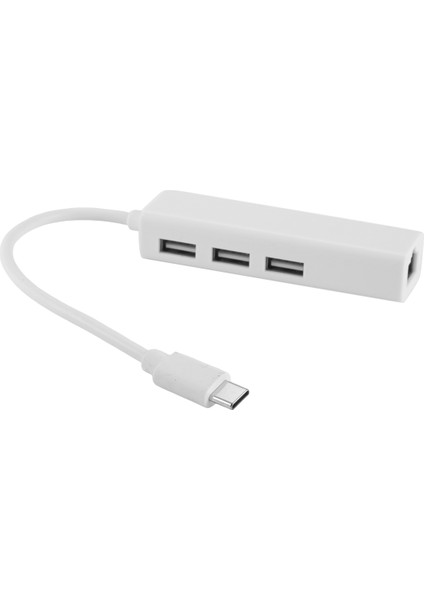 Usb-C USB 3.1 Tip C - RJ45 Ethernet Lan Adaptörü Hub Kablosu Pc Için (Yurt Dışından)