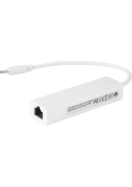 Usb-C USB 3.1 Tip C - RJ45 Ethernet Lan Adaptörü Hub Kablosu Pc Için (Yurt Dışından)
